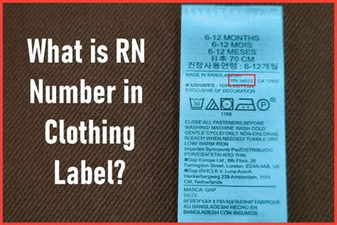 what is rn number on clothing label